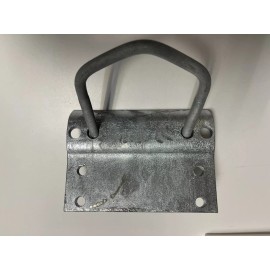 Unbranded SET OF 2 UBolts M12 DIPPED GALVANIZED 3 1/2" X 5 1/4" LONG PAIR W/ BACKING PLATE