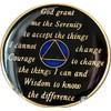2 Year AA Medallion Metallic Blue Tri-Plate Sobriety Chip
