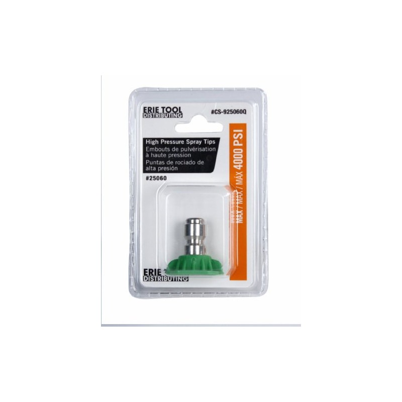 Erie Tools 6.0 Stainless Steel Orifice 25 Degree 1/4in. Quick
