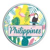 2 x 10cm Philippines Fun Vinyl Stickers - Travel Sticker