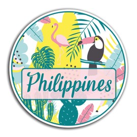 2 x 10cm Philippines Fun Vinyl Stickers - Travel Sticker Laptop Luggage #23541 (10cm Wide)