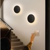 YXTSIMV Modern Minimalist Wall Light White/Black Round Disc Wall Sconce
