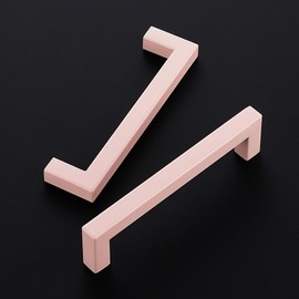 Ravinte 30 Pack 5 Inch Kitchen Square Cabinet Handles Pink Drawer Pulls for Cupboard Hardware