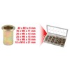 KS Tools 970.0610 Assortment of Threaded Rivets, Steel, M3 x