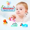 Jiosdo Bath Toy, 6 Pieces Dinosaur Bath Toy with Light
