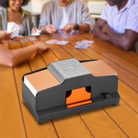 LIAPDG 2 Deck Card Shuffler, Automatic Card Shuffler Rechargeable Electric Shuffler Lightweight & Portable for Poker, Texas Hold'em, Uno and Blackjack Shuffle Time About 1 Min with Adapter & Plug
