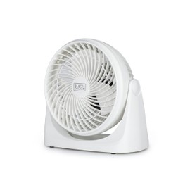 BLACK+DECKER Turbo Desk Fan – Electric Portable 7 Inch Table Fan with Adjustable Tilt for Quiet Cooling, White