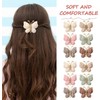 Shoyisenka 12 Pcs Knitted Butterfly Hair Clips with Yarn, Soft