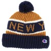 Champion 492-0084 Pom Knit Cap, Boa Back, navy