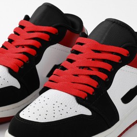 Stepace [2 Pairs Flat Shoe Laces for Sneakers 5/16" Width 30"-72" Length 26 Color Shoelaces Red 36"(91 cm)