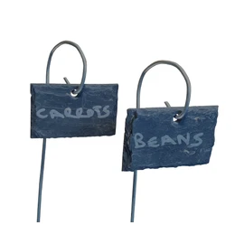 Set of 20 Natural Slate Weather Resistant Plant Labels Greenhouse Gift Price Tags Flower Markers Landscape, Grey, 8x4cm