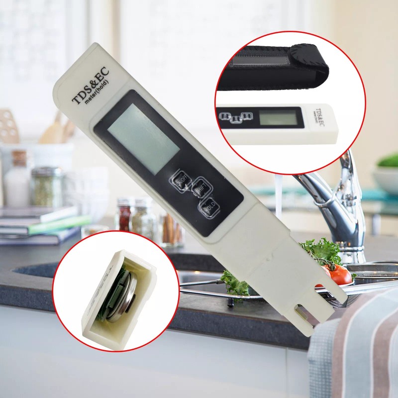 TECHTONGDA Portable TDS Meter Digital Tester Water Conductivity Temperature Test