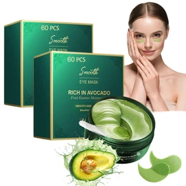 Lktvys Nourishing Avocado Eye Patches Eye Mask – 120PCS (2-Pack), Nourishing Under Eye Pads with Plant-Based Formula, Gentle Skincare for Dark Circles, Puffiness & Fine Lines