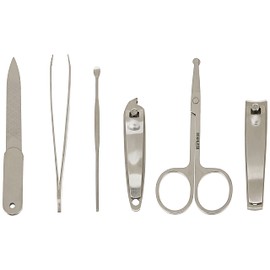 Brownlow Gifts Black and White Manicure Set, 6-Piece, Geometric Black & White