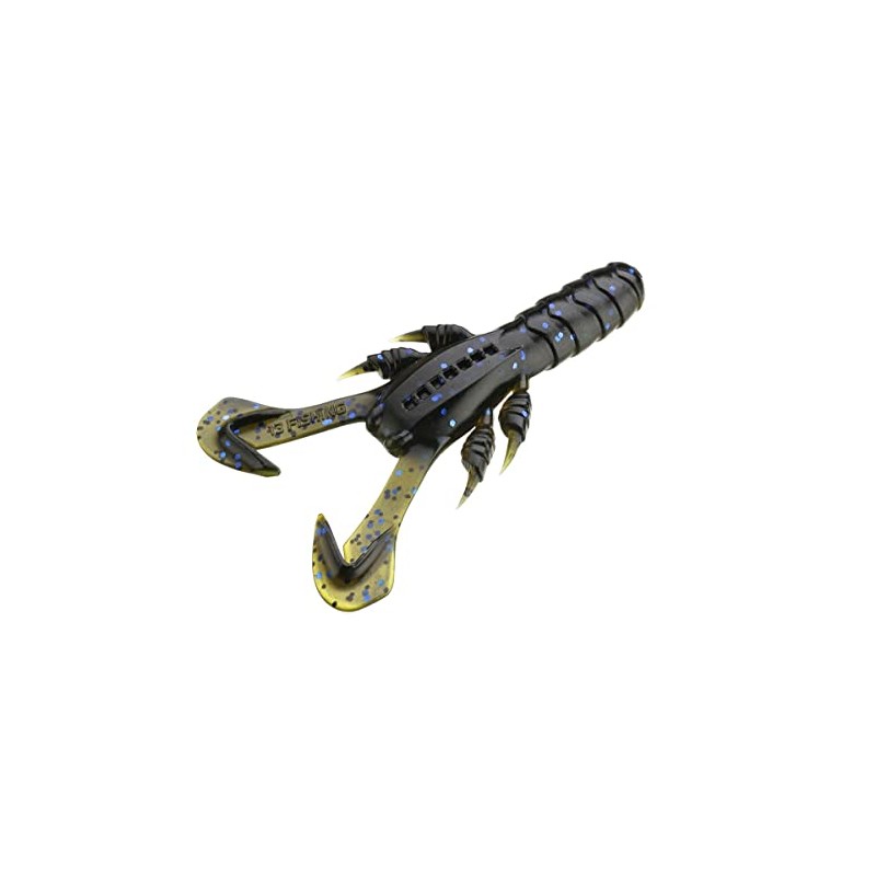 13 FISHING Unisex Adult Bait-Soft Plastic Ninja Craw, Black/Tan, 3