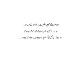 Deluxe Religious Christmas Card 8 Pack ~ Winter Stream; Blessings of Faith, Hope and Love (Silver Foil; 5" x 7"; White Envelopes; 8-1)