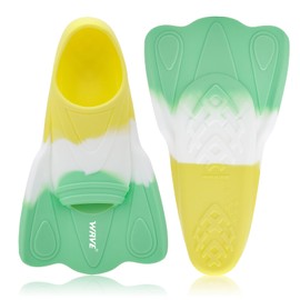 Kids Swim Fins,Short Youth Swim Flippers for Kids Swimming Training Fins for Lap Swimming Pool Snorkeling for Children Girls Boys Beginner
