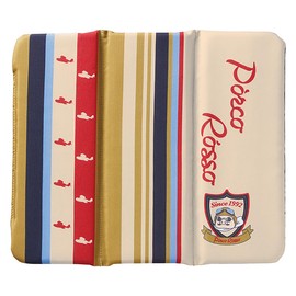 Marushin 1145019700 Folding Zabuton, Ghibli, Red Pig, Striped Polco, Compact, Outing