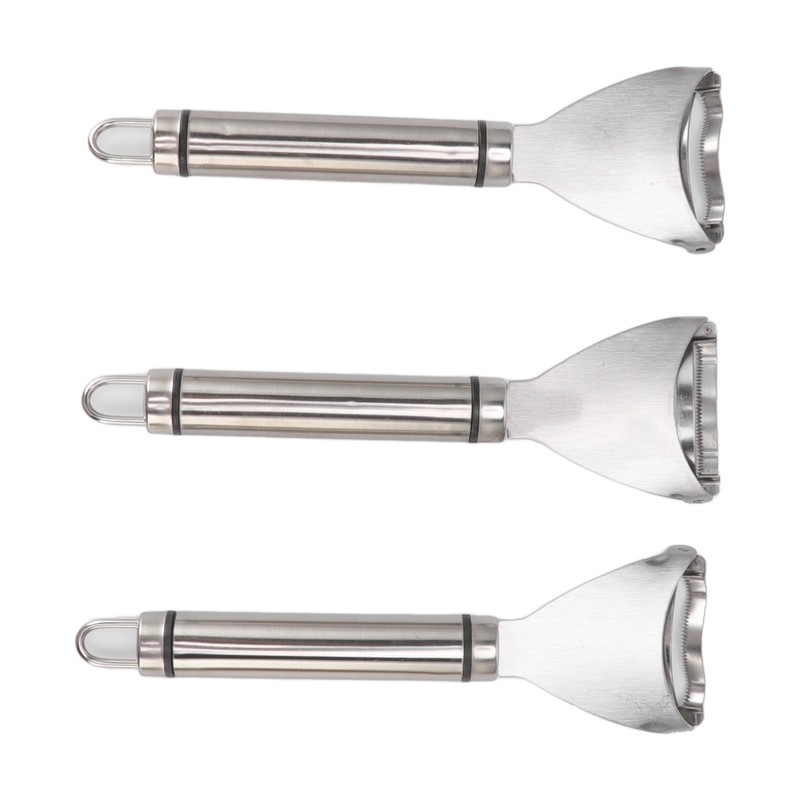 3pcs Stainless Steel Corn Cutter Peeler Safe Quick Clean Comfortable