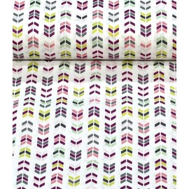 Camelot Fabrics Colorful Arrows Highway Up Down Cotton Fabric Camelot Fabrics By the HALF Yard