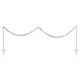 RAMUS KATEN Face Chain Crystal White Pendant Necklace Cool Headpiece Accessories On Nose Costume Body Jewelry for Halloween Christams Party
