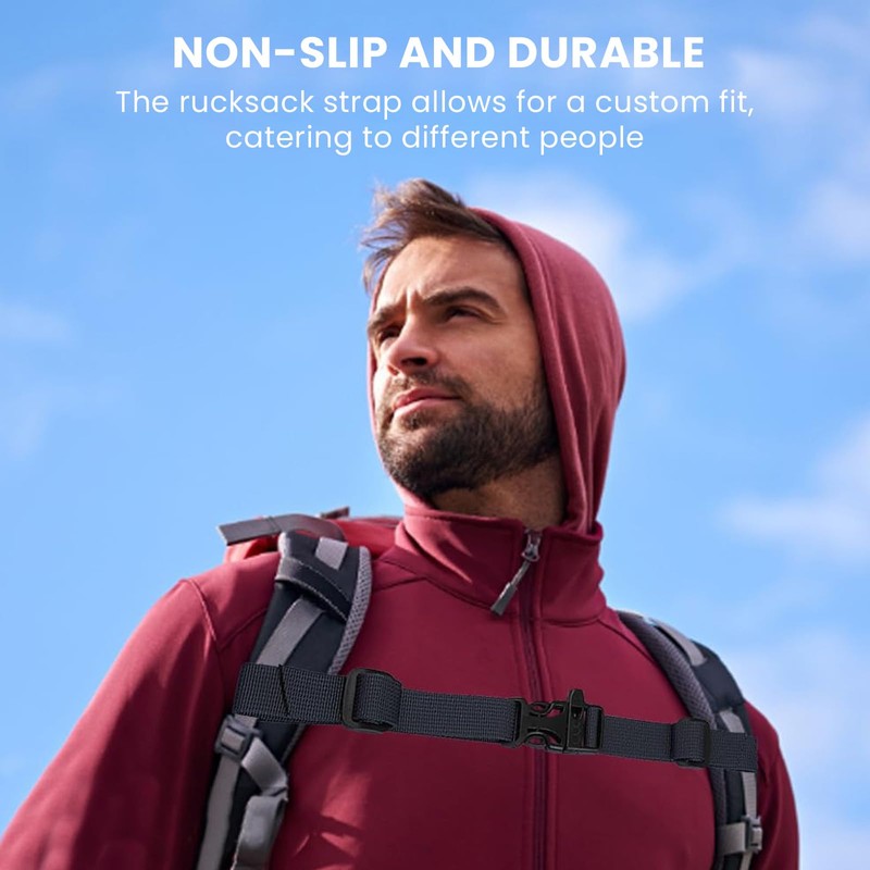 MOLENCO Pack of 4 Adjustable Chest Strap Backpack, Quick Release