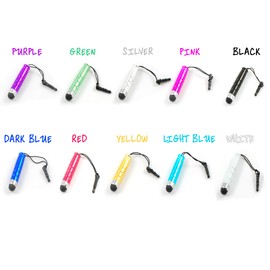 MEZON [10 Pack] Universal Mini Capacitive Touch Screen Stylus Pens with Dust Plug – Vibrant Colours, Lightweight, Convenient Size 4.3cm – Compatible with All Tablets and Smartphones (Stylus Mini)