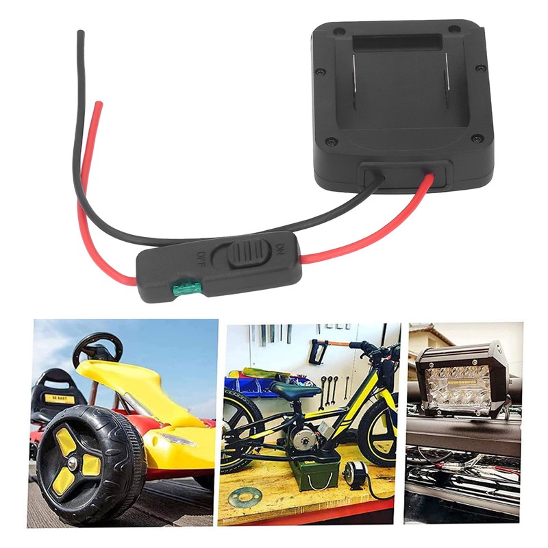18V Battery Adapter Good Fit Lithium Battery Converter with Fuse
