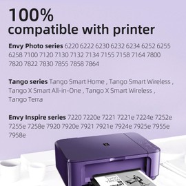 CKMY Printer Ink 64 for HP 64XL Ink Cartridge Combo Pack for HP Ink 64 64XL Fit Envy Photo 7855 7858 7155 7120 6252 6255 7800 7100 7158 7164 Tango Series Printer (2 Pack)