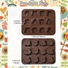 Ipotkitt 2pcs Owl Shaped Silicone Chocolate Molds Flying Animal Silicone