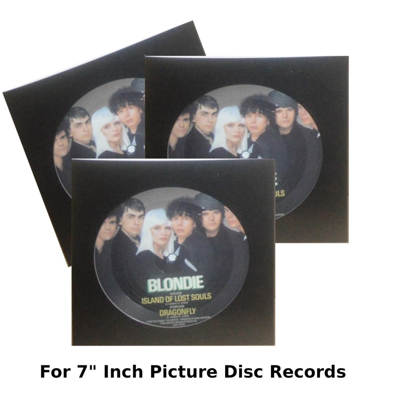 10 7 Inch Vinyl Black Picture Disc Outer Record Sleeves