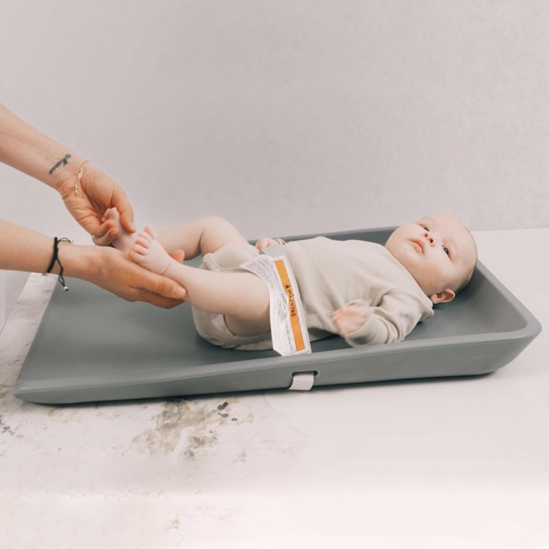 Wipeable Waterproof Baby Changing Pad, Large PU Diaper Pad for