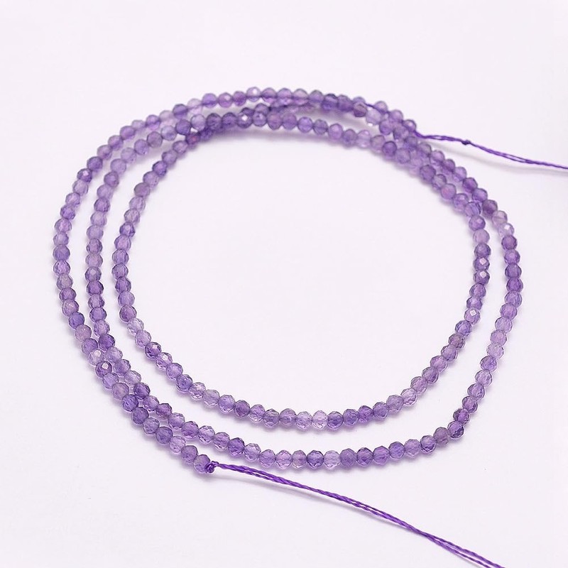 Ipotkitt 2 Strands Approx 98pcs/Strand 4mm Natural Amethyst Beads Strands