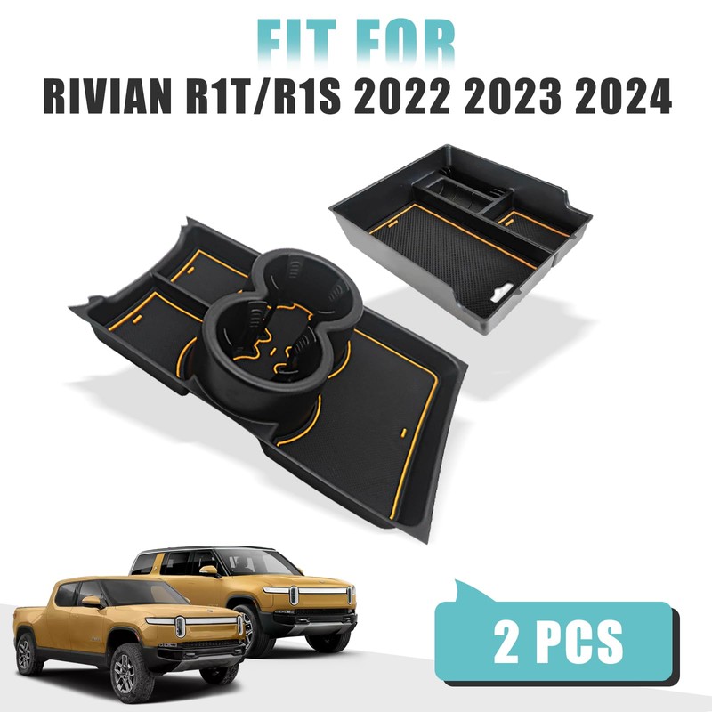 BestEvMod for Rivian R1T & R1S Armrest Storage Box and