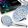 Antimicrobial/Anti-Clog High-Pressure 30-setting Rainfall Shower Combo by AquaDance with Microban