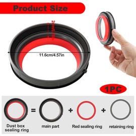 HOMTRAK V10 Dust Bin Sealing Ring Compatible Dyson V10 SV12 Replacement