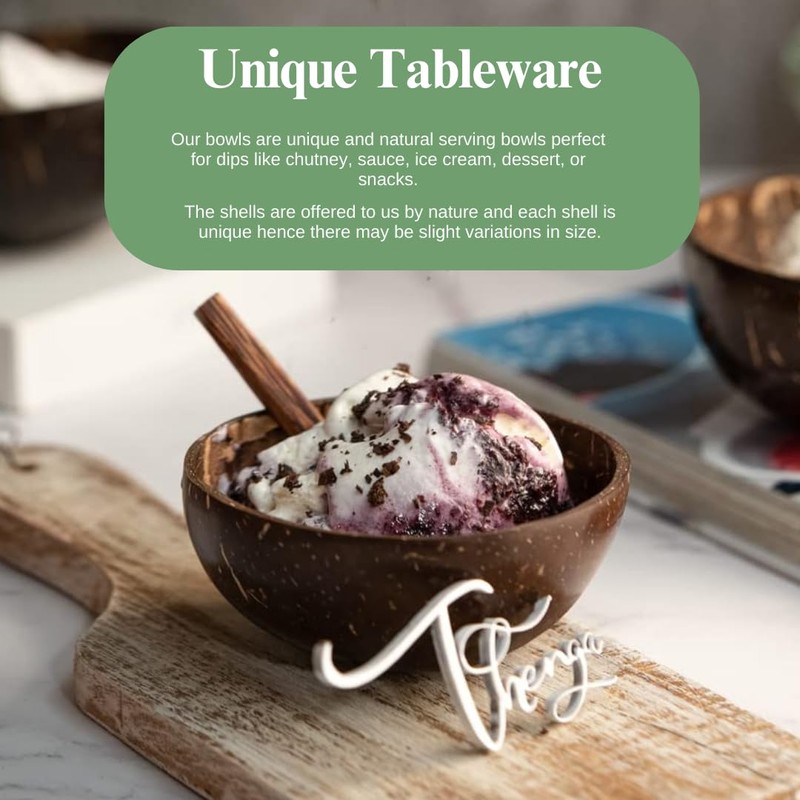 Thenga Artisan Mini Coconut Shell Bowl, 150 ML | for