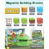 Wanplay Magnetic Blocks, 100PCS Magnetic Building Blocks for Kids, Build