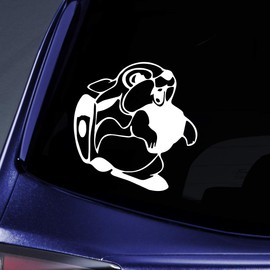 Thumper Rabbit Sticker Decal Notebook Car Laptop 5" x 6" (White)