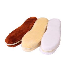 IWOWHERO 3 Pairs Plush Winter Insoles Thickened Shoe Cushions for Foot Care Random Color for Home Outdoor Shoes Keep Feet Warm and Comfortable Random Color