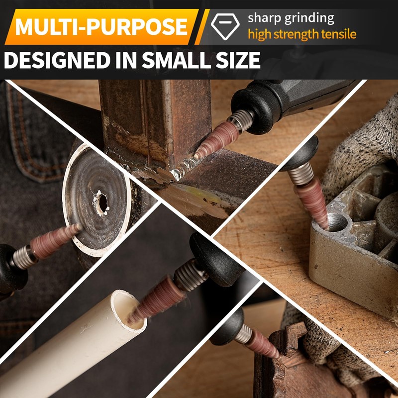 20Pcs 1/8" Shank 80 Grit Mounted Point Abrasive Cone Shape
