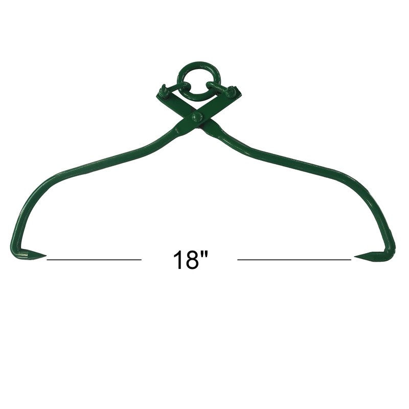 Timber Claw Hook, 18in - Log Lifting Tongs Heavy Duty