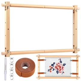 Cross Stitch Frame, Adjustable Wooden Embroidery Frames and Stands for Knitting, Tapestry, Cross Stitch, 21"X12"