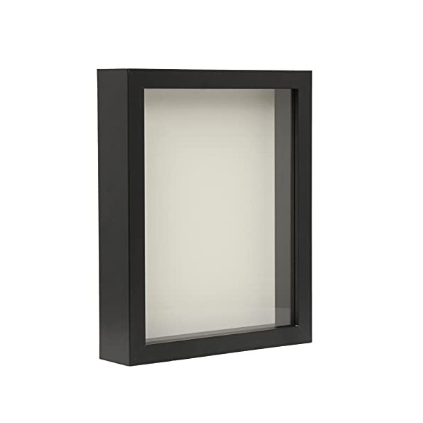 FrameWorks 8.5” x 11” Black Wooden Shadow Box Frame –