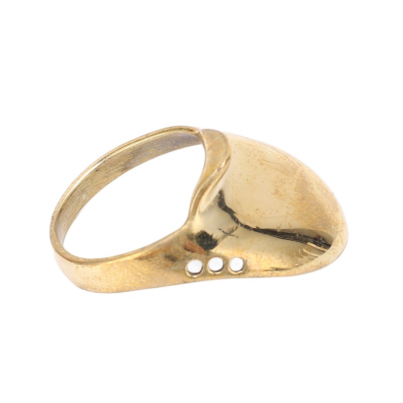 Brass Archery Thumb Ring Portable Finger Protector with Anti Lost