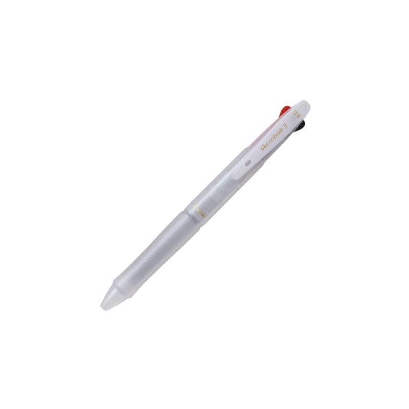 Pilot BKAB40MFPW 3 Color Ballpoint Pen, Acroball3, 0.3, Pearl White
