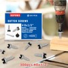 Bopowo 300 Pcs #8x1/2 Self-Tapping Gutter Screws Black Painted Slotted