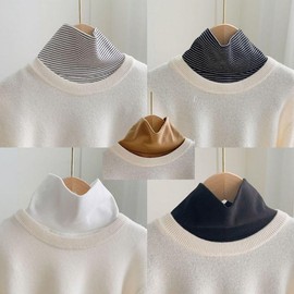Unisex Turtleneck Neck Warmer for Cold Protection Knit White