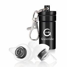 Sleep Earplugs Quietide Sleeping Earplugs Sound Insulation 31dB Sleep Airplane Work Study Reusable with Carrying Case Japanese Instructions Q4 Black
