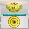 JERANDO Semi Flush Mount Ceiling Light, Modern Gold Ceiling Light